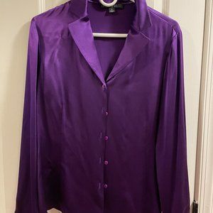 Lafayette Purple Amethyst Silk Blouse - Size 10 - NEVER WORN